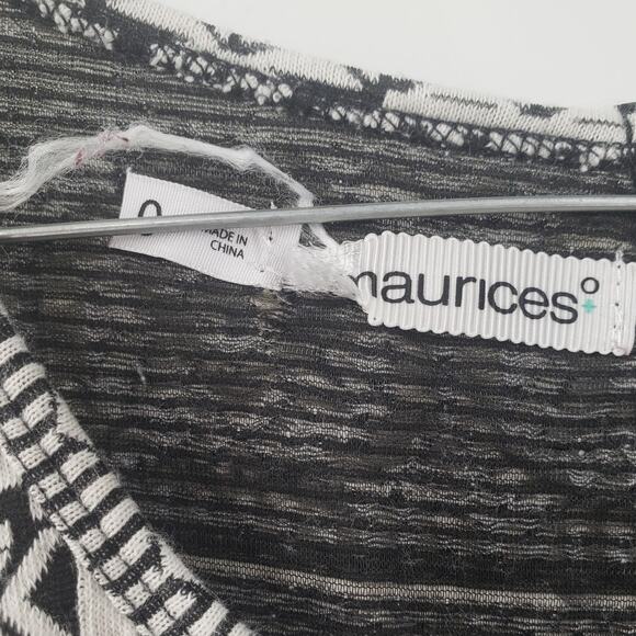 Maurices Black and White Boho Mini Dress - Size 0X - Picture 3 of 4